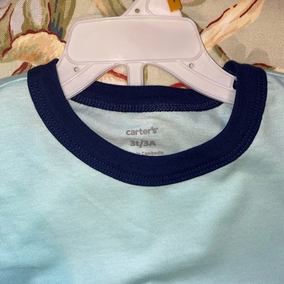 BOYS' CARTERS 2 PIECE SET - SHORTS & TOP  - SHARK - SIZE 3T-NEW WITH TAGS - Picture 3 of 5